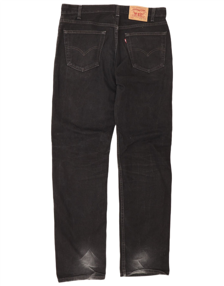 Levi's Herren 505 Regular Fit Straight Jeans W36 L34 Graue Baumwolle