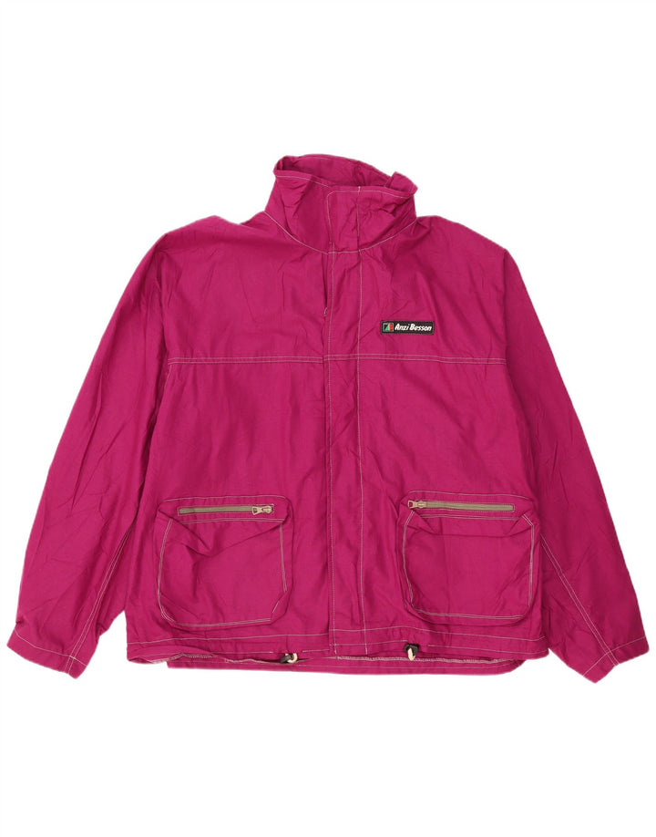 Anzi Besson Herren Loose Fit Regenjacke UK 40 Large Rosa Polyamid