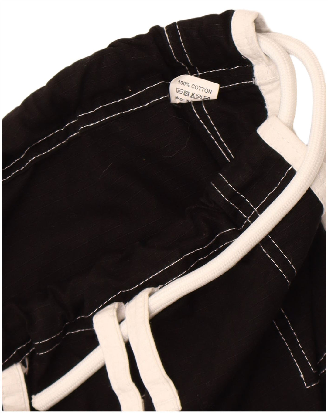 Vintage Herren-Trainingshose mit Grafik, groß, aus schwarzer Baumwolle