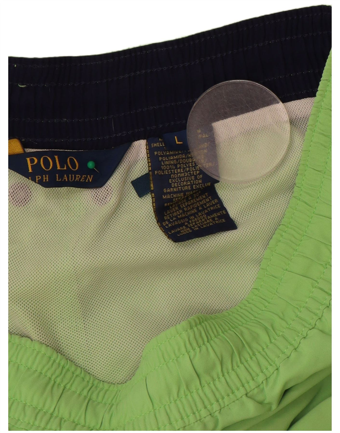 POLO RALPH LAUREN Herren-Badeshorts, groß, grünes Nylon