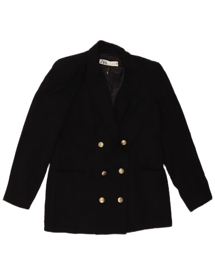 Zweireihiger Blazer für Damen von ZARA, Mittelschwarz, Polyester