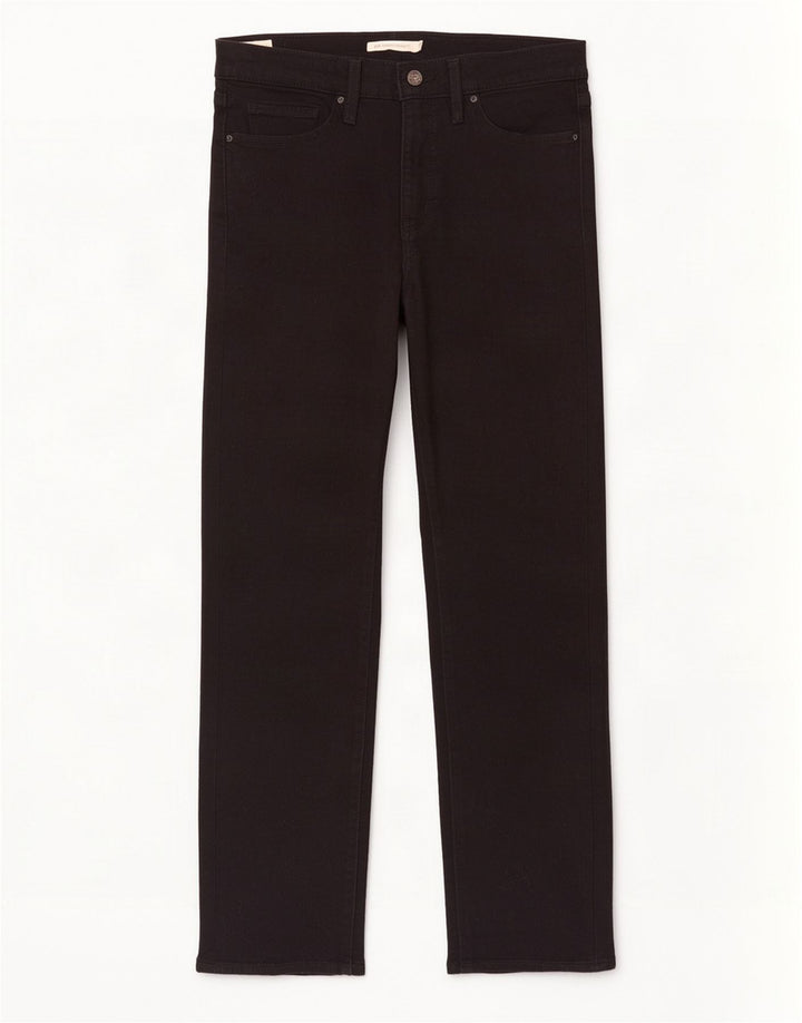 Levi's Damen 314 Shaping Straight Jeans W31 L30 Schwarze Baumwolle