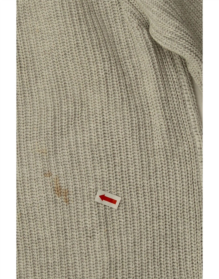 Zara Herren-Pullover mit U-Boot-Ausschnitt, mittelgrau