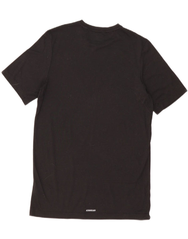 Adidas Jungen Aeroready Graphic T-Shirt Top 15–16 Jahre, schwarzes Polyester