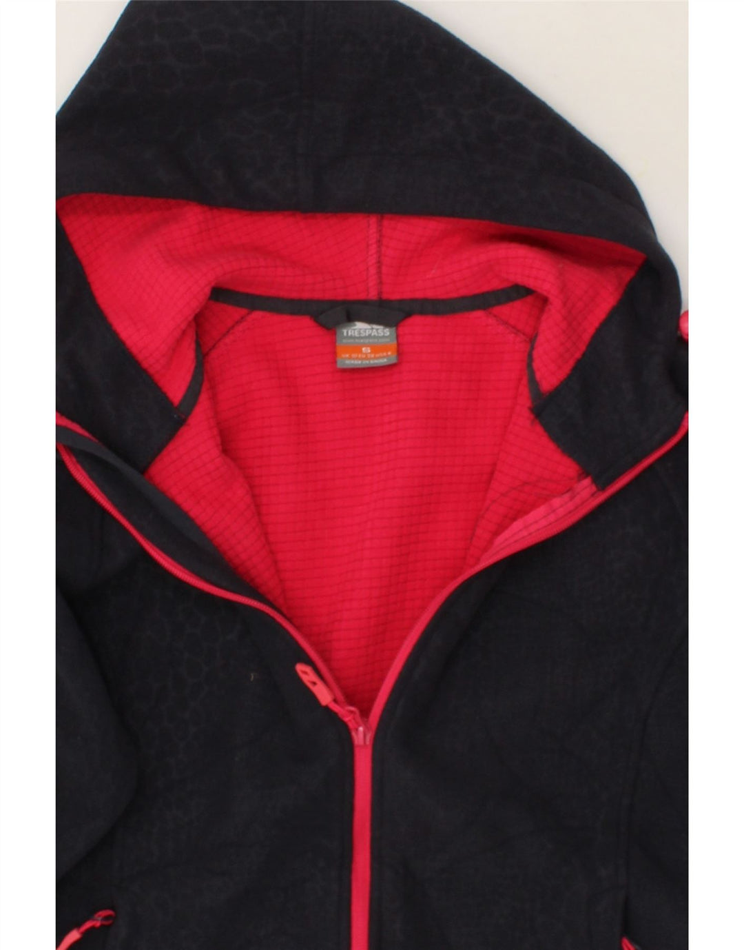 TRESPASS Womens Zip Hoodie Sweater UK 10 Small Navy Blue Polyester Vintage Trespass and Second-Hand Trespass from Messina Hembry 