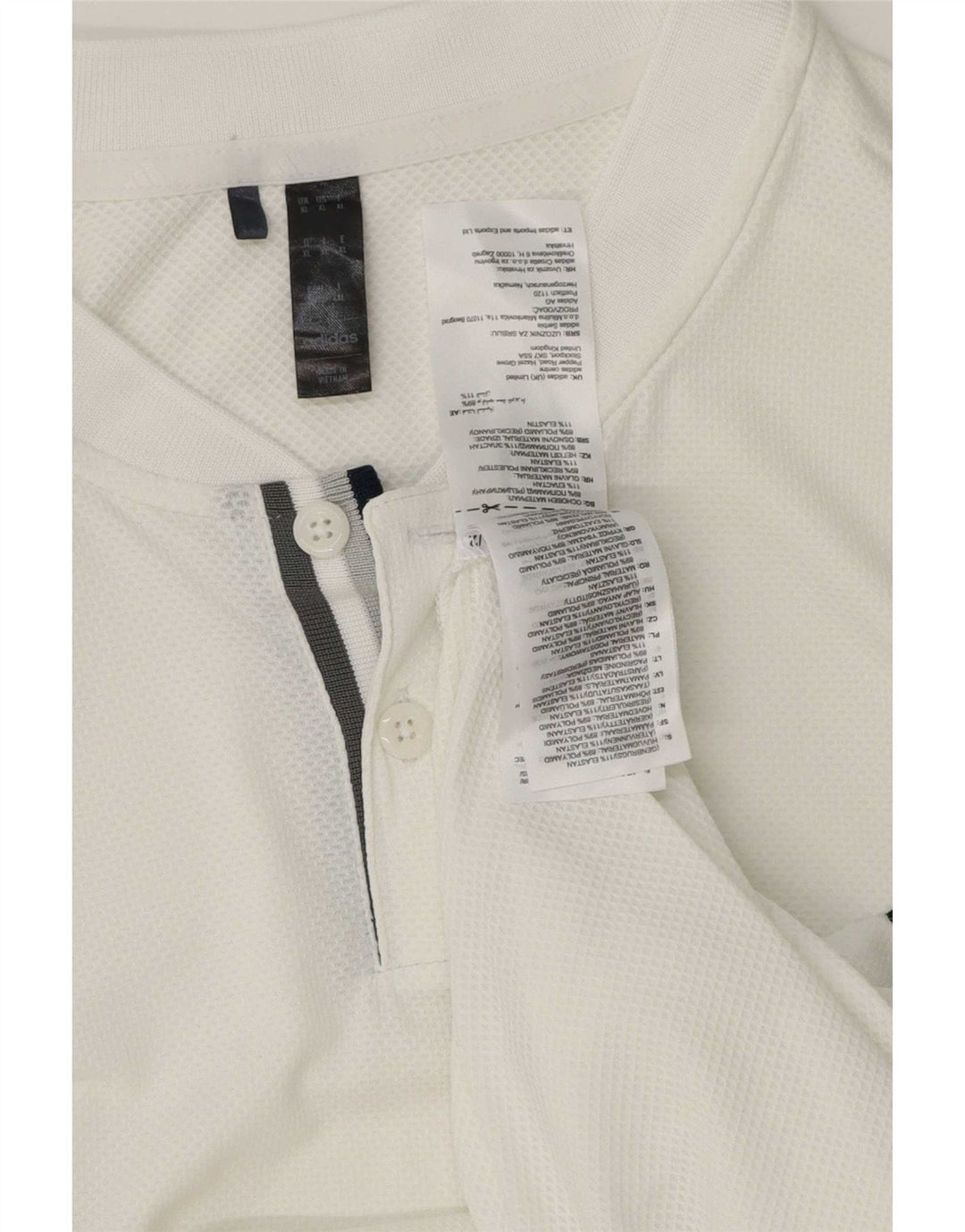 Adidas Herren Poloshirt XL Weiß Polyester