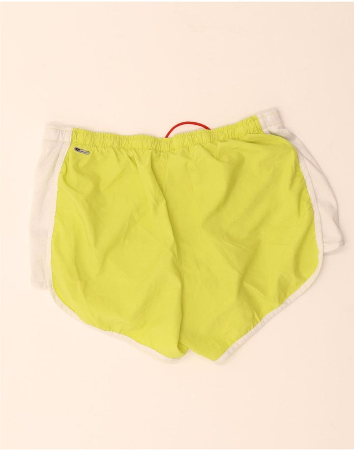 PUMA Damen Sportshorts UK 14 Large Gelbes Colourblock-Polyester