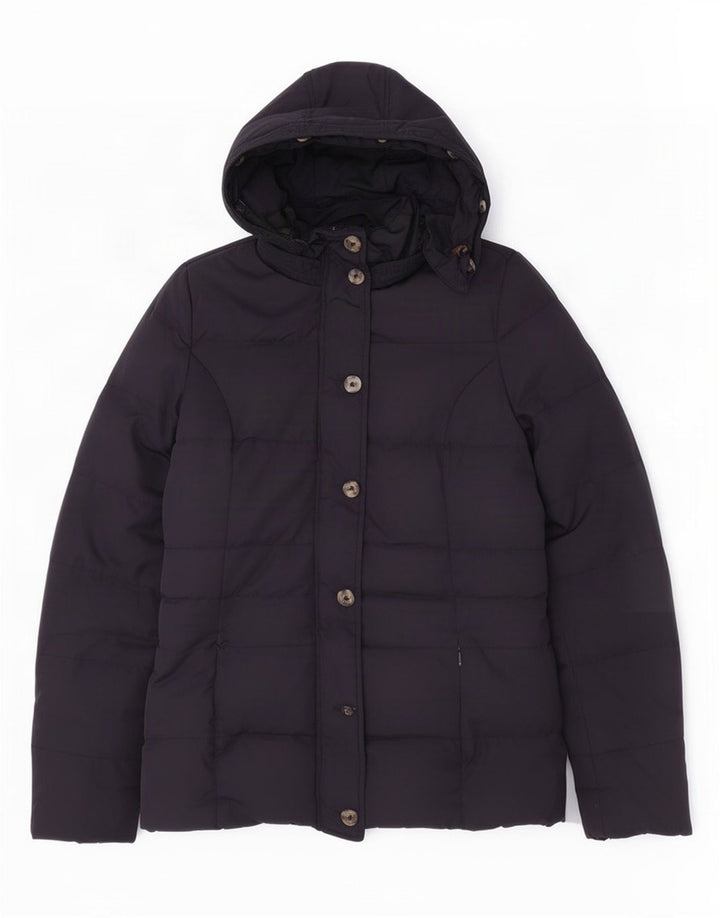 Tommy Hilfiger Wattierte Damenjacke mit Kapuze, UK 12, Mittelmarineblau, Polyester