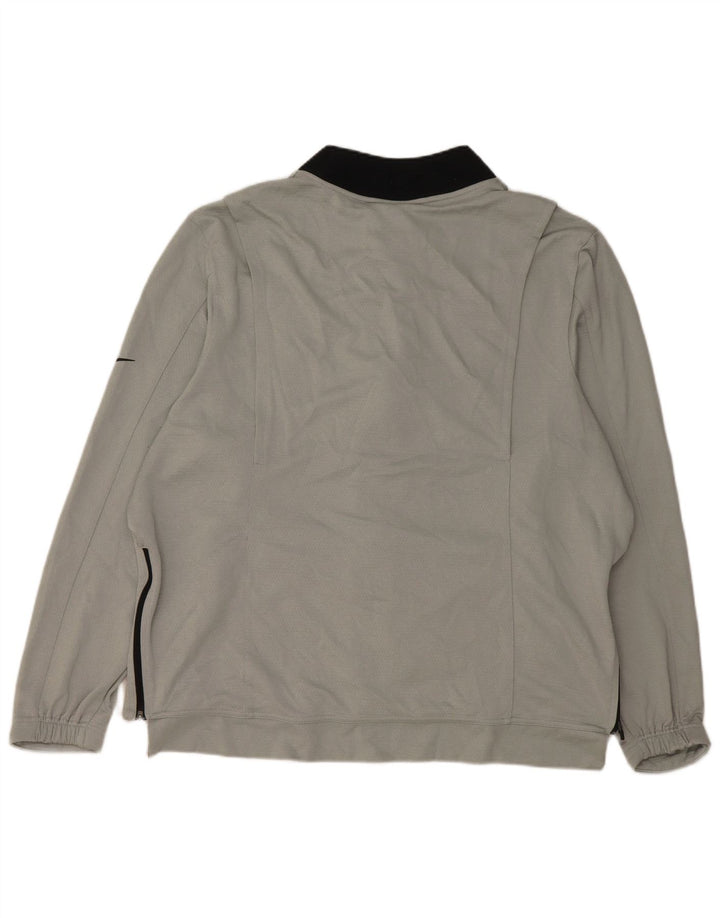 Nike Herren Dri Fit Trainingsanzug Top Jacke 2XL Grau Polyester