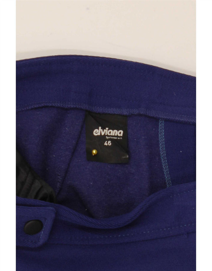 Elviana Damen Steigbügel-Windbreaker-Hose IT 46 Large Blau Polyamid