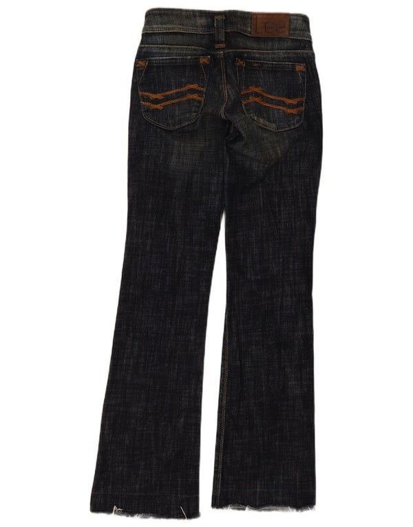 Lee Damen Leola Bootcut Jeans W26 L33 Marineblau Baumwolle