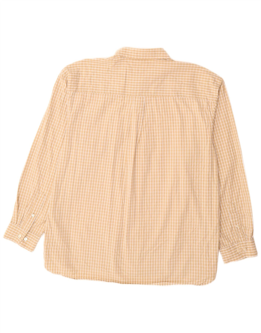 Izod Herrenhemd XL Beige Gingham Baumwolle