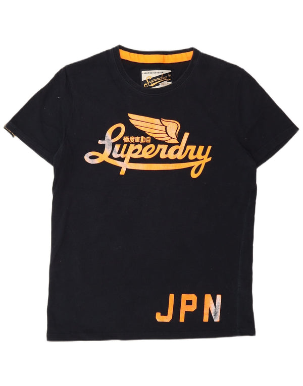 Superdry Herren Classics Graphic T-Shirt Top Large Marineblau aus Baumwolle