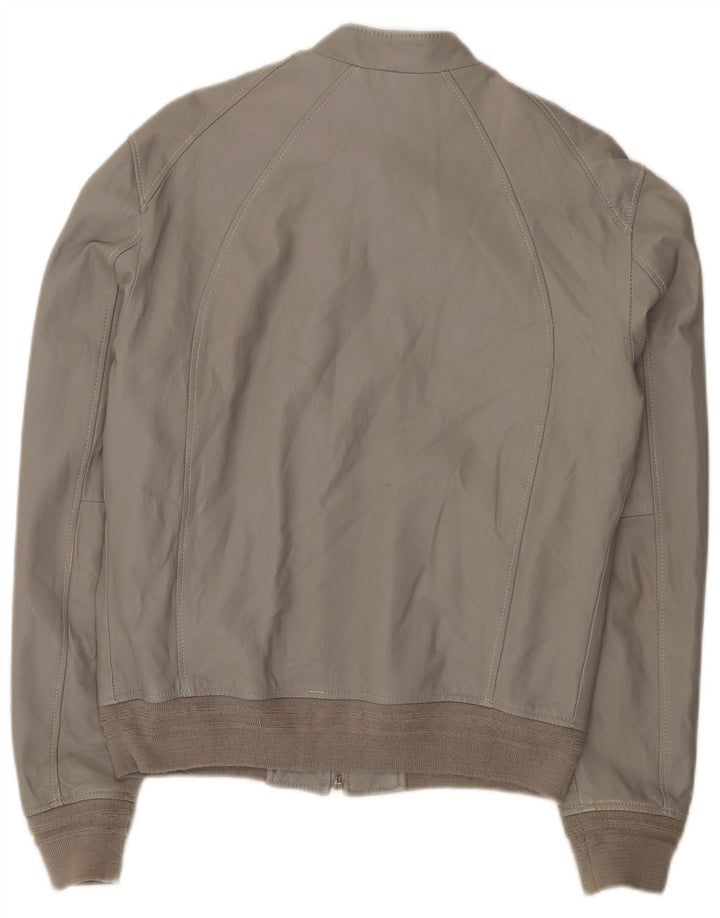 Officina 36 Herren Bomber Lederjacke UK 42 XL Grau