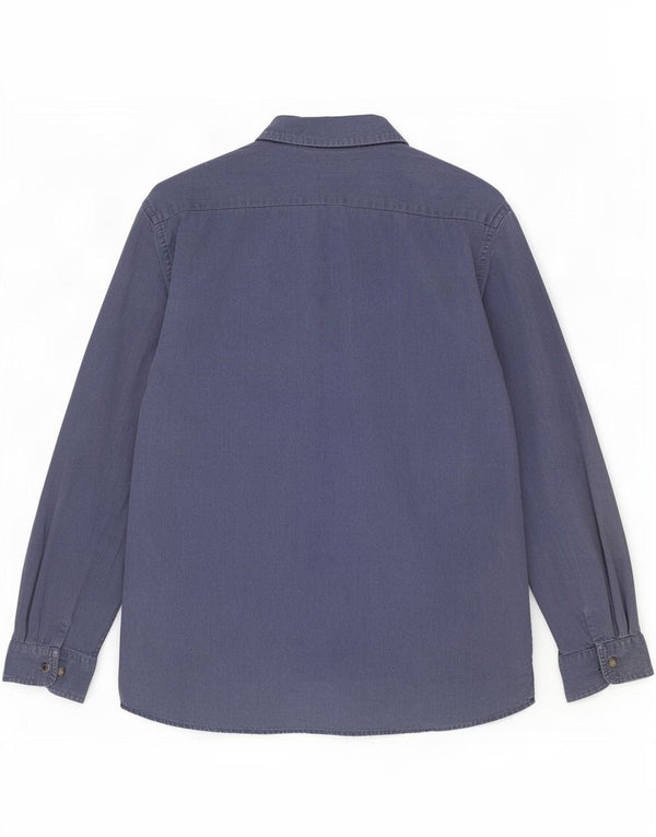 Wrangler Herrenhemd 2XL Blaue Baumwolle