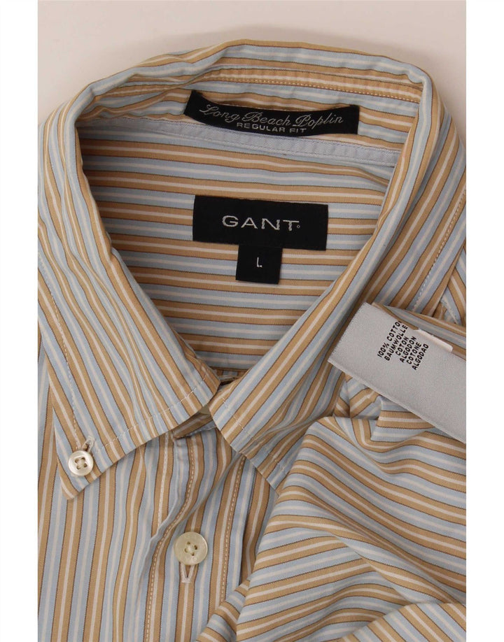 Gant Herren-Hemd mit normaler Passform, groß, mehrfarbig, gestreift, Baumwolle