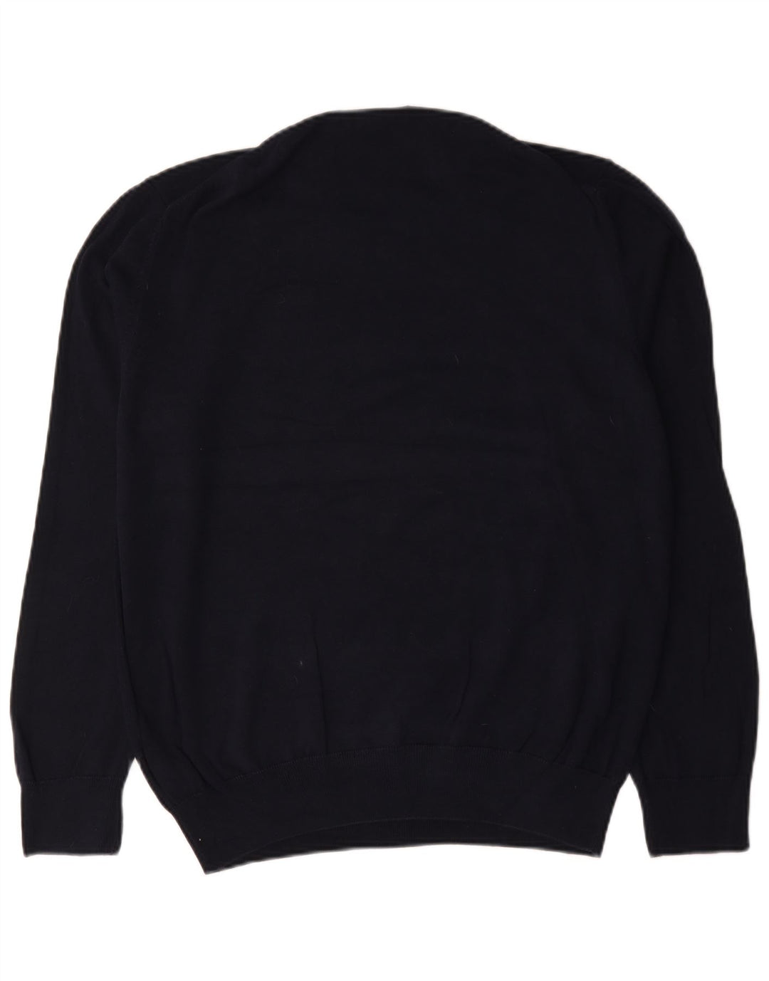 Marks & Spencer Herren-Pullover mit Rundhalsausschnitt, XL, marineblaue Baumwolle