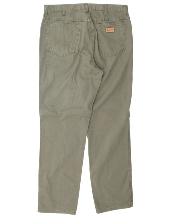 Wrangler Mens Ohio Straight Casual Hose W36 L32 Grüne Baumwolle