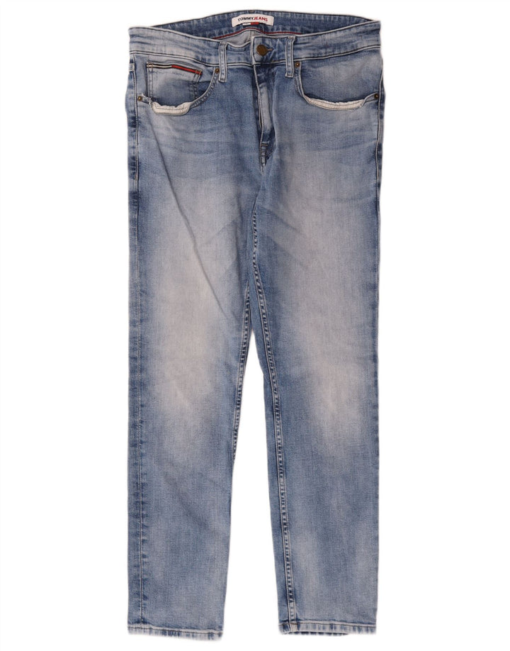 Tommy Hilfiger Herren Slim Jeans W31 L27 Blaue Baumwolle