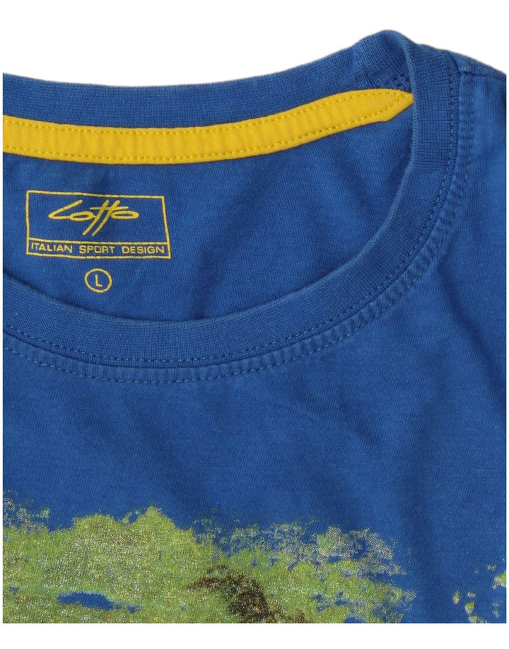 Lotto Herren-T-Shirt mit Grafik, Größe L, Blau