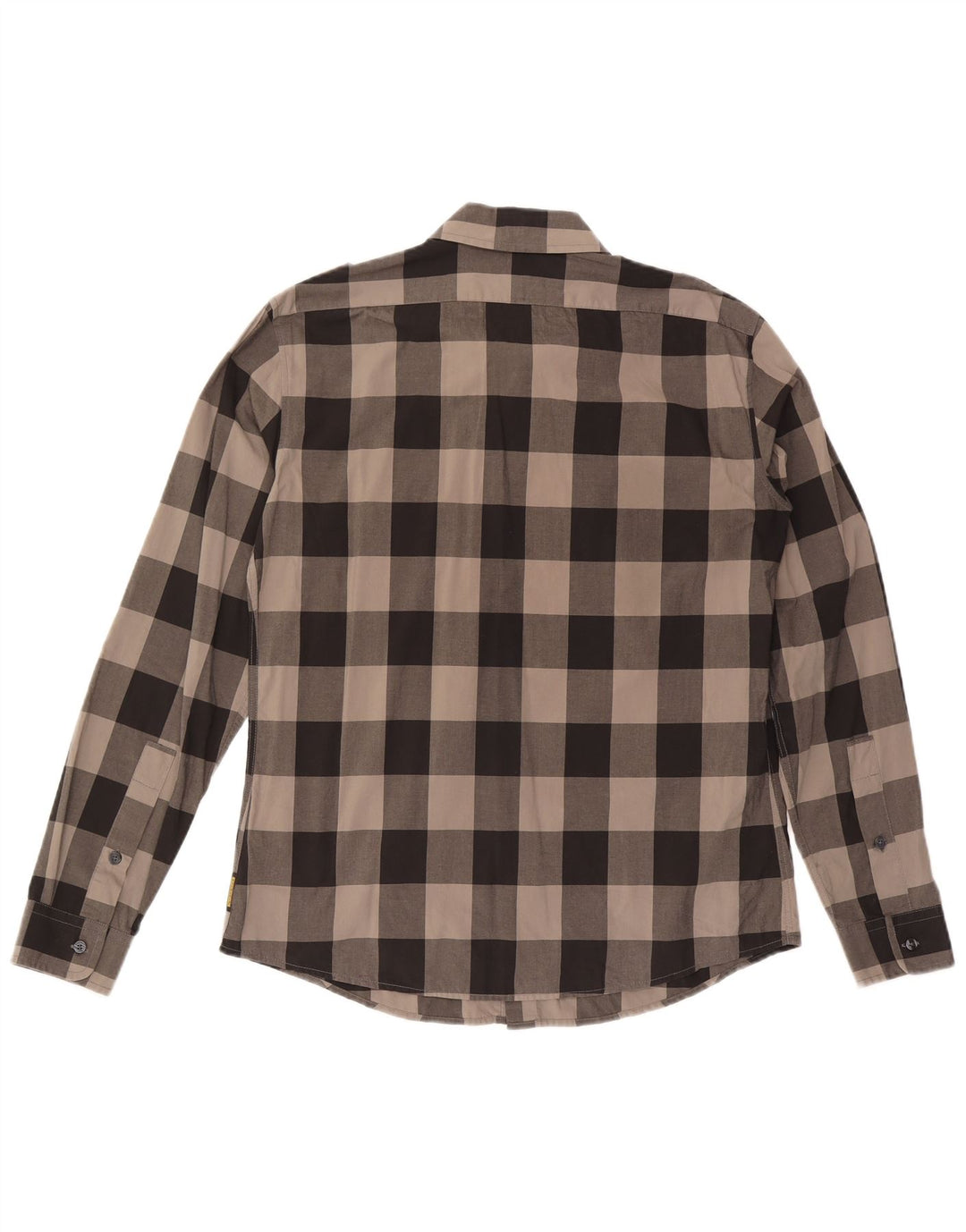 Armani Jeans Herrenhemd, große graue Gingham-Baumwolle