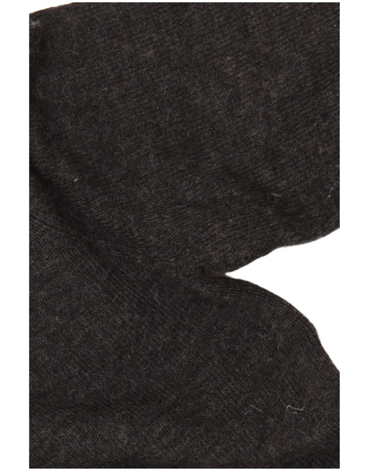 SUPERDRY Herren-Pullover mit Reißverschluss am Hals, mittelgraue Merinowolle