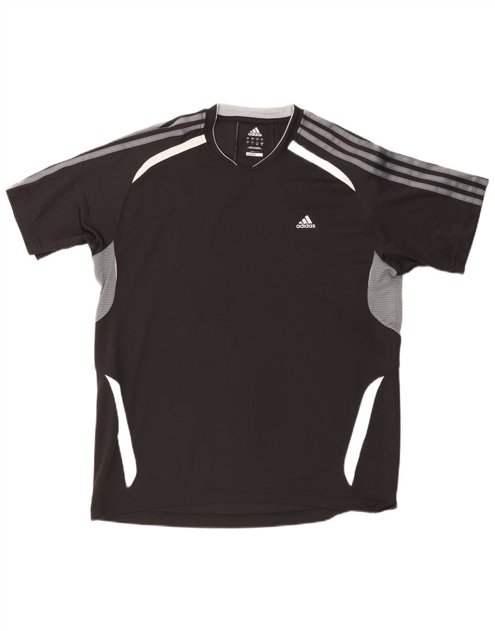 Adidas Herren Climacool T-Shirt Top Large Schwarz Colourblock