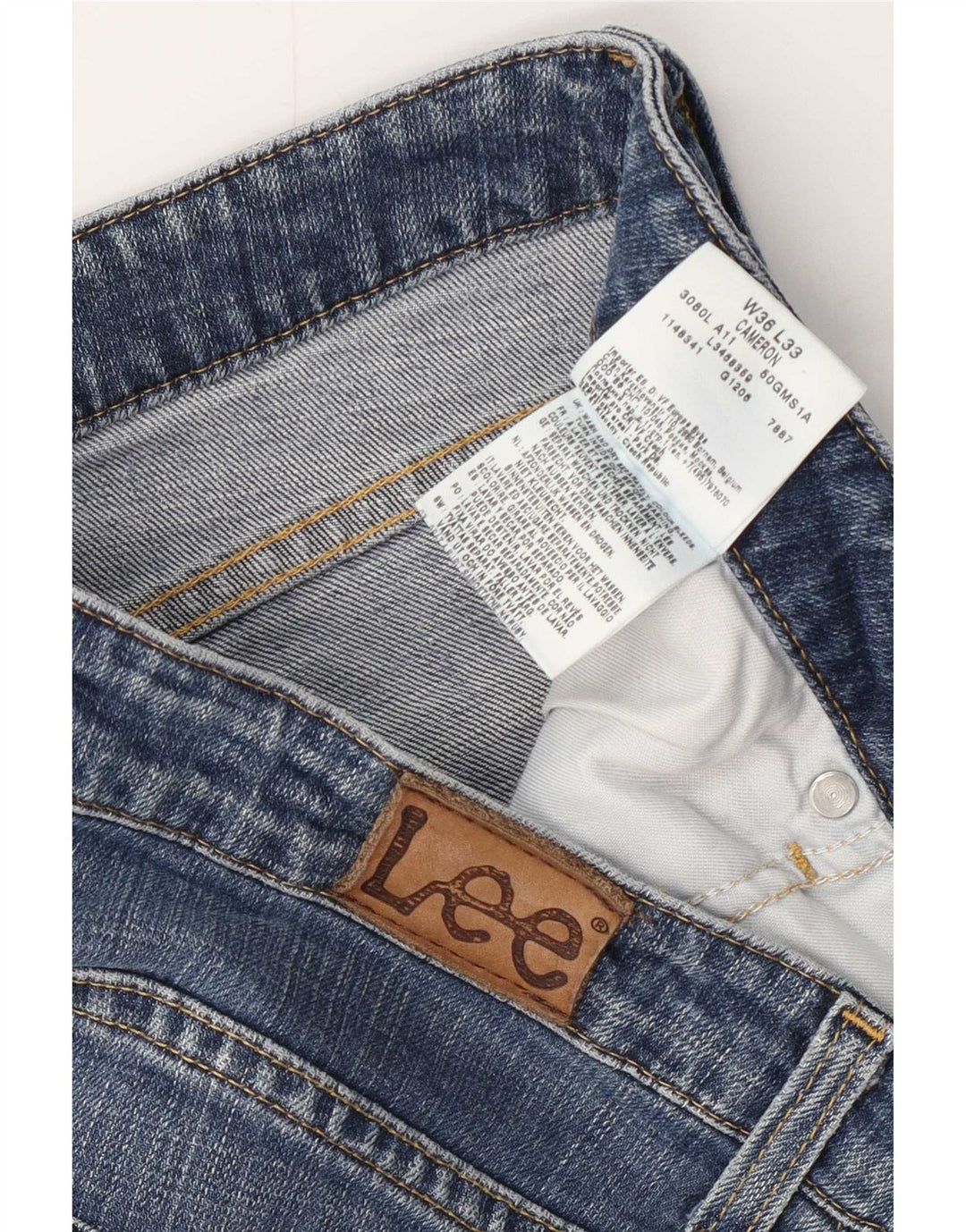 Lee Damen Cameron Bootcut Jeans W36 L28 Blaue Baumwolle