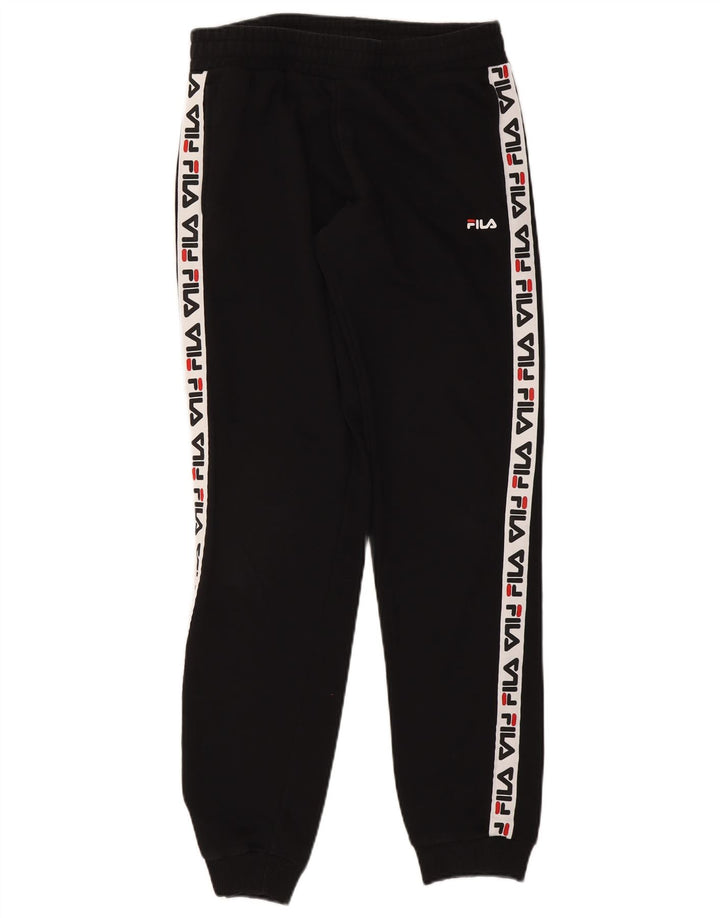 Fila Herren-Trainingsanzug mit Grafik, Jogginghose, Mittelschwarz, Farbblock
