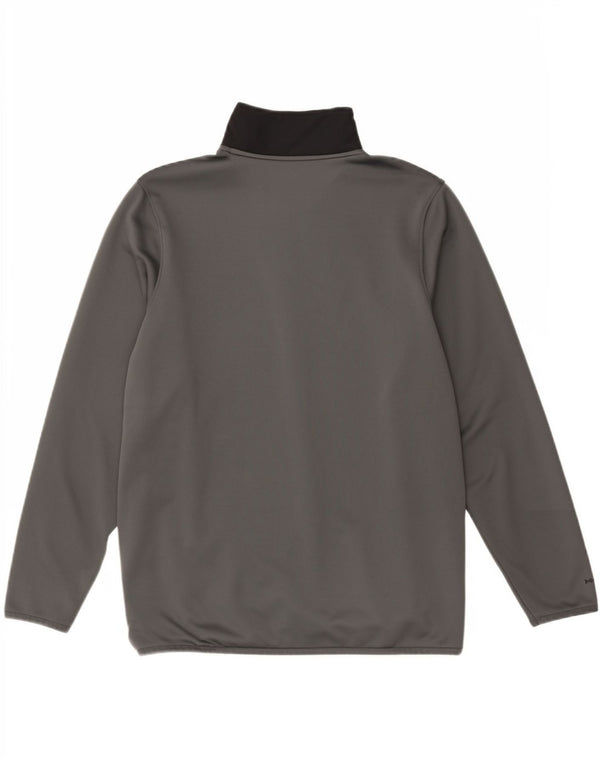 Under Armour Mens Zip Neck Sweatshirt Jumper Small Grey Colourblock Sports