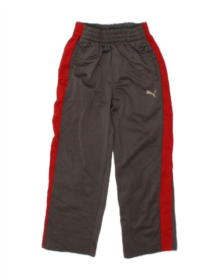 PUMA Boys Tracksuit Trousers 6-7 Years  Grey Colourblock Polyester Vintage Puma and Second-Hand Puma from Messina Hembry 