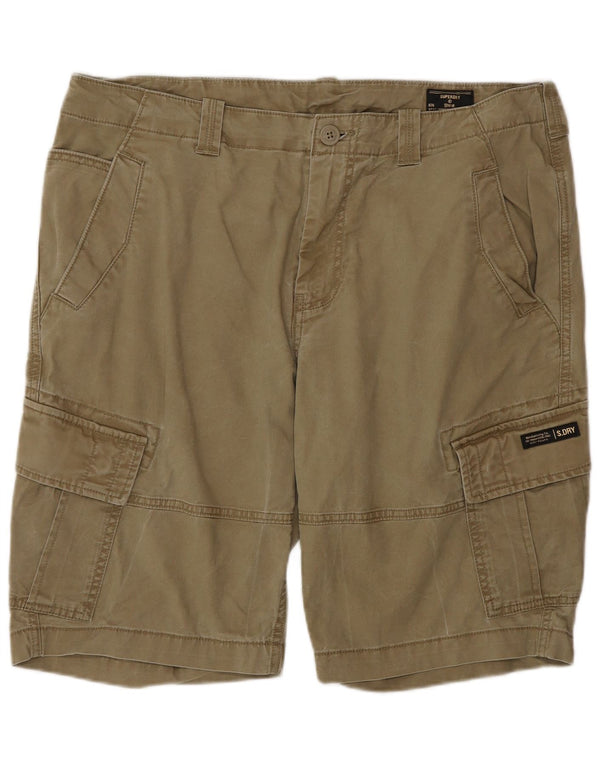 Superdry Mens Cargo Shorts W36 Large Beige Cotton