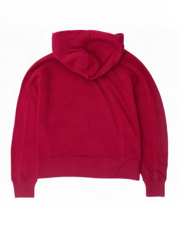 Calvin Klein Jeans Damen Übergroßer Kapuzenpullover UK 6 XS Rosa Baumwolle