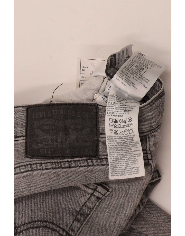 Levi's Herren 511 Slim Jeans W32 L32 Graue Baumwolle