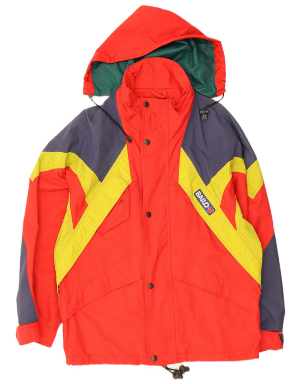 Bailo Herren-Skijacke mit Kapuze, gepolstert, Größe 42, XS, Rot, Farbblock-Sport