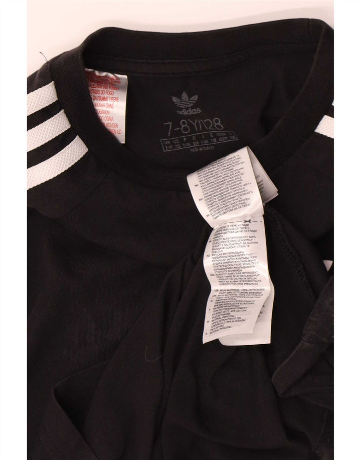 Adidas Jungen Top Langarm 7-8 Jahre Schwarze Baumwolle