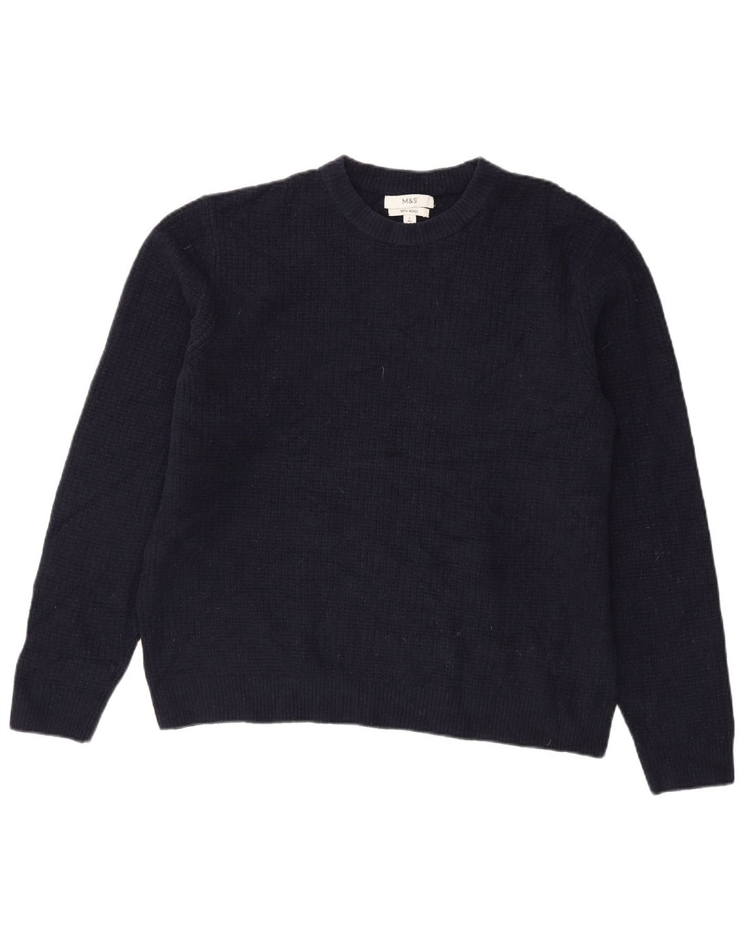 Marks & Spencer Herren-Pullover mit Rundhalsausschnitt, groß, Marineblau, Acryl