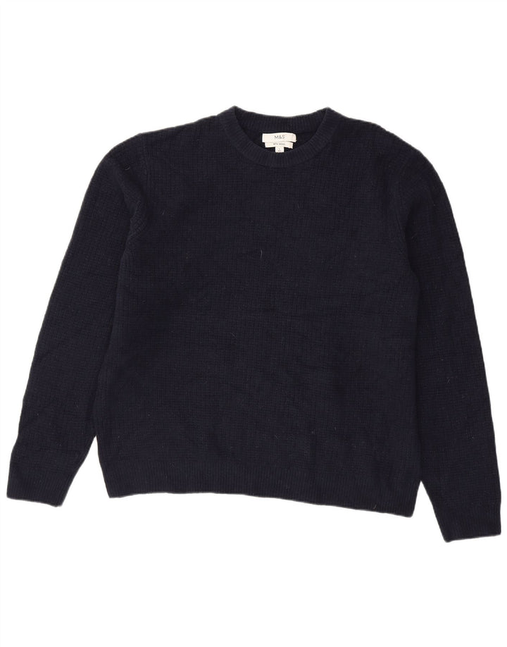 Marks & Spencer Herren-Pullover mit Rundhalsausschnitt, groß, Marineblau, Acryl