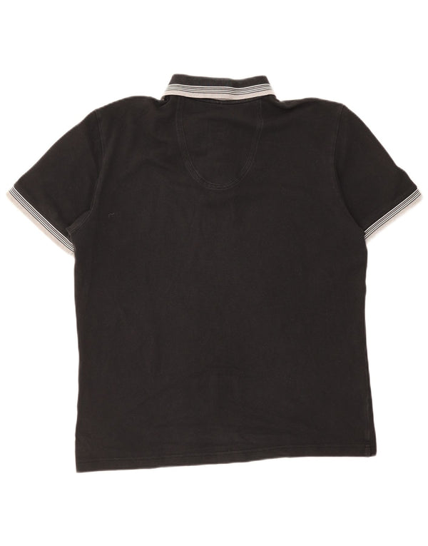 Hugo Boss Herren-Poloshirt, groß, schwarz gestreift