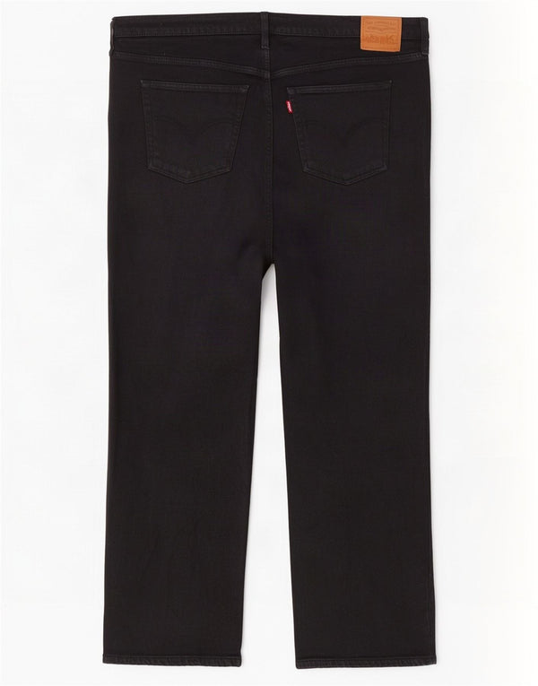 Levi's Damen Ribcage High Waist Straight Jeans US 20 3XL W40 L27 Schwarz