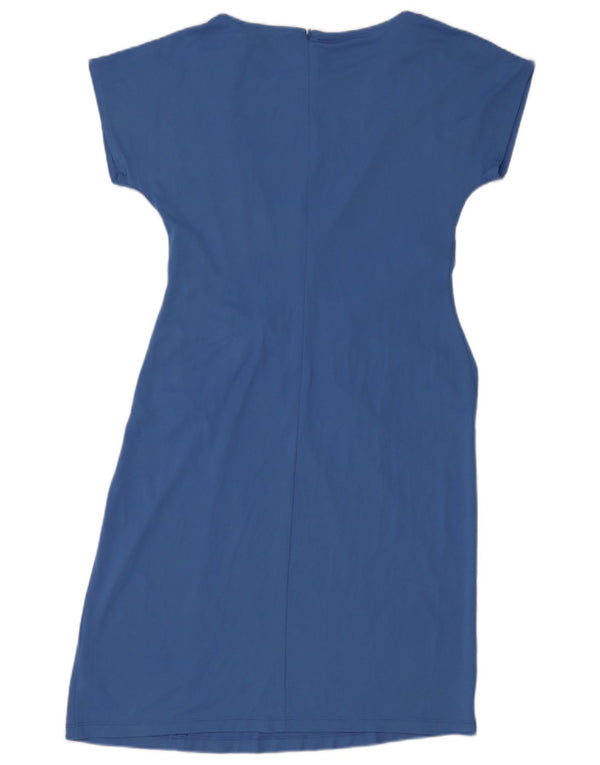 Ralph Lauren Damen Etuikleid US 10 Large Blau Polyester
