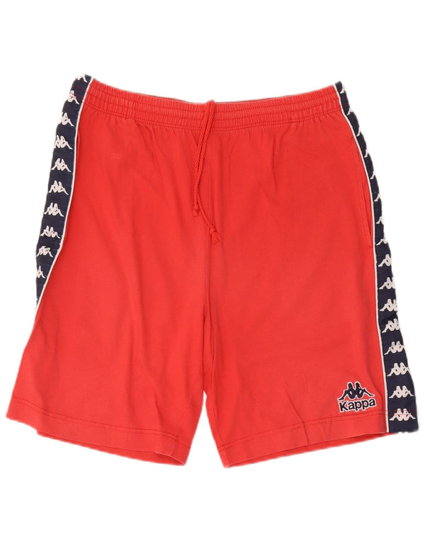 Kappa Herren Graphic Sport Shorts Große rote Colourblock-Baumwolle