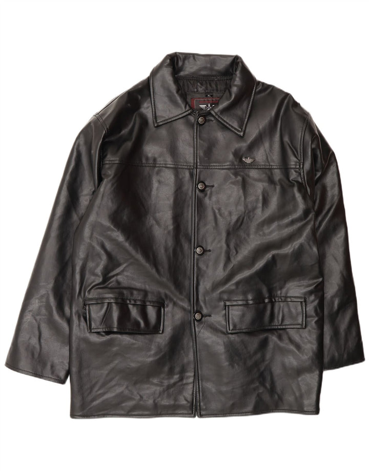 REPORTAGE Herren Ledermantel UK 42 XL Schwarz