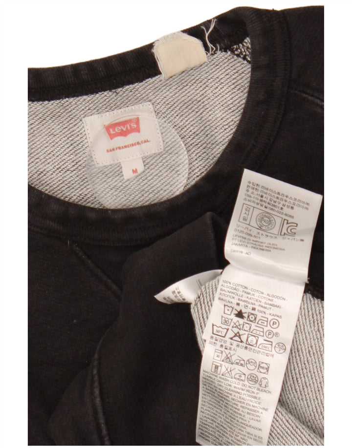 Levi's Herren-Sweatshirt-Pullover aus mittelschwarzer Baumwolle