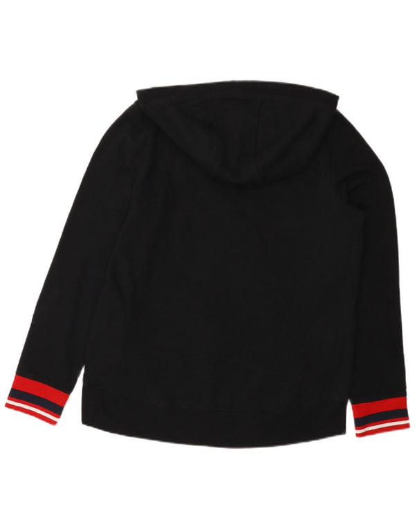 Tommy Hilfiger Damen-Kapuzenpullover mit Grafik, UK 14, Mittelschwarz, Farbblock