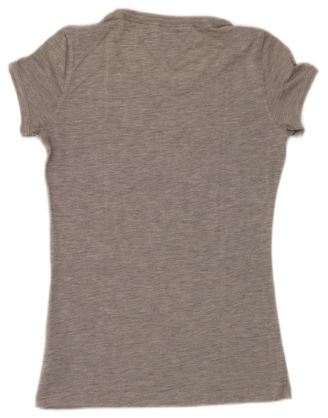 Tommy Hilfiger Damen Grafik-T-Shirt-Oberteil UK 12 Mittelgraues Polyester