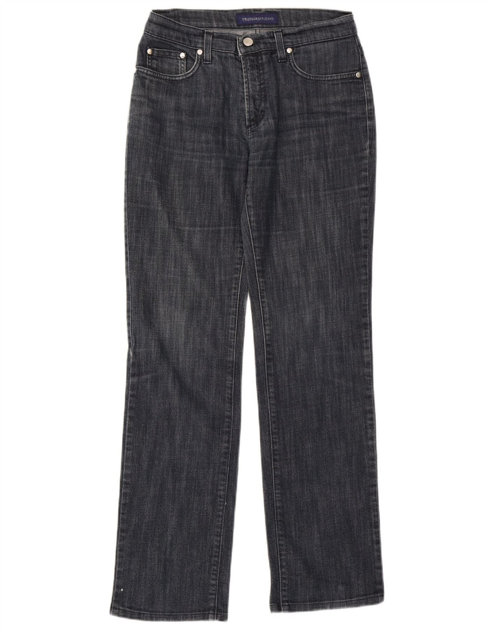 Trussardi Damen Straight Jeans W27 L30 Marineblau