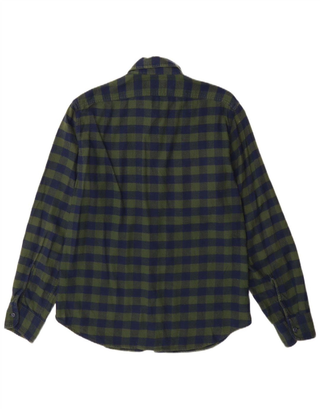 J. Crew Herren-Flanellhemd aus mittelblau karierter Baumwolle