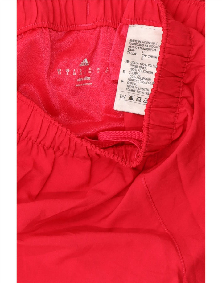 ADIDAS Damen Climalite Sport Shorts UK 10 Small Rosa Polyester