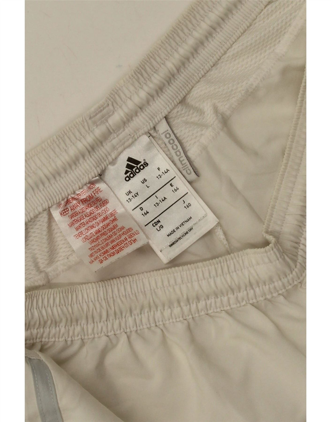 Adidas Climacool Sportshorts für Jungen, 13–14 Jahre, weißes Polyester